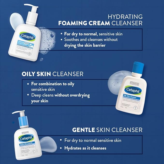 Cetaphil Hydrating foaming Face Wash, Cream to Foam Cleanser 236ml | Niacinamide, Pro-Vitamin B5 & and Aloe for Gentle Cleansing