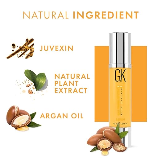 GK Hair Global Keratin Argan Oil Serum 50ml For Tangle Free Hair Helps Fight Frizzy Dry Rough Hair Provides Instant Shine & Softness