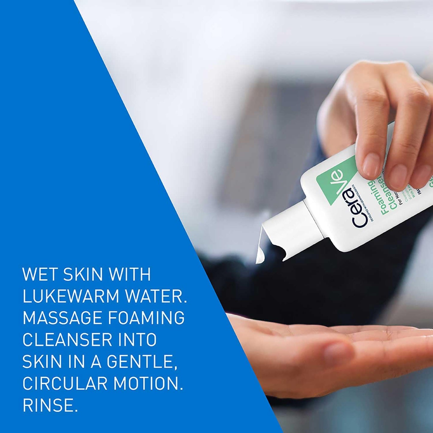 CeraVe Foaming Cleanser For Normal To Oily Skin (88ml) - Dermatologist-Developed Facewash | Non-Comedogenic And Fragrance