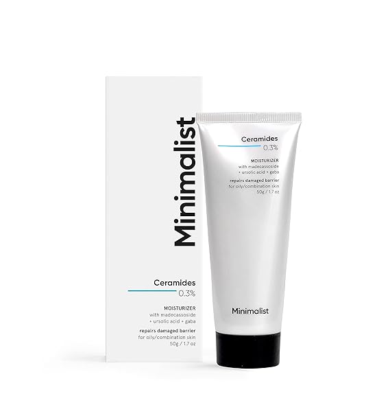 Minimalist 0.3% Ceramide Face Moisturizer For Barrier Repair | Oil-free Repairing Face Moisturizing Gel Cream For Oily Skin | 50gm