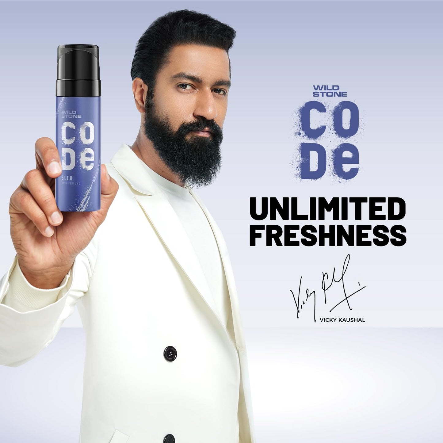 WILD STONE CODE Bleu Body Spray Perfume For Men, 150 Ml Long-Lasting Luxurious Fragrance