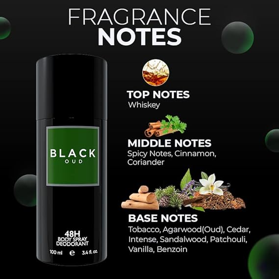 Colorbar Black Oud Deodorant, For Men, 100 ml