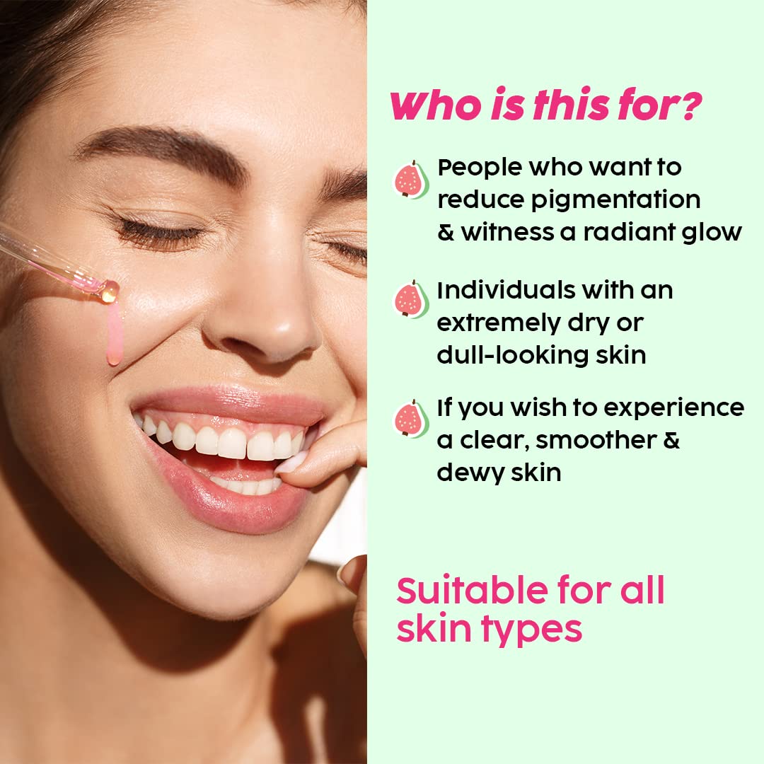 Plix 10% Vitamin C Face Serum (20ml) for Skin Brightening & Even toned complexion with Guava Extract, Hyaluronic acid & Pentavitin