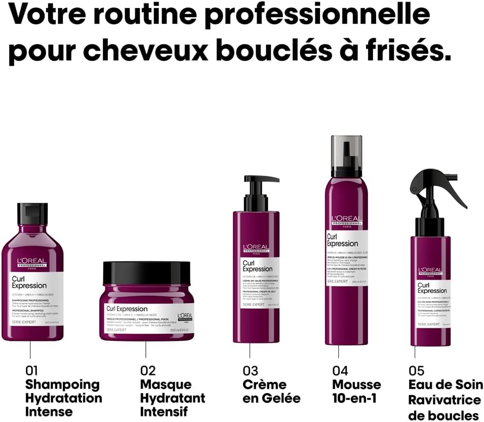 L'Oréal Professionnel Curl Expression shampoo 300ml, Glycerin+Urea H+ Hibiscus Seed