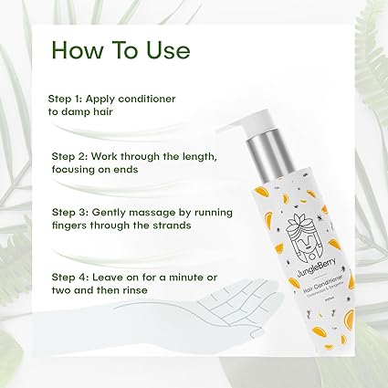 JungleBerry Cedarwood & Tangerine Conditioner with Vitamin C | Detangles & Repairs Damaged Hair | 200ml