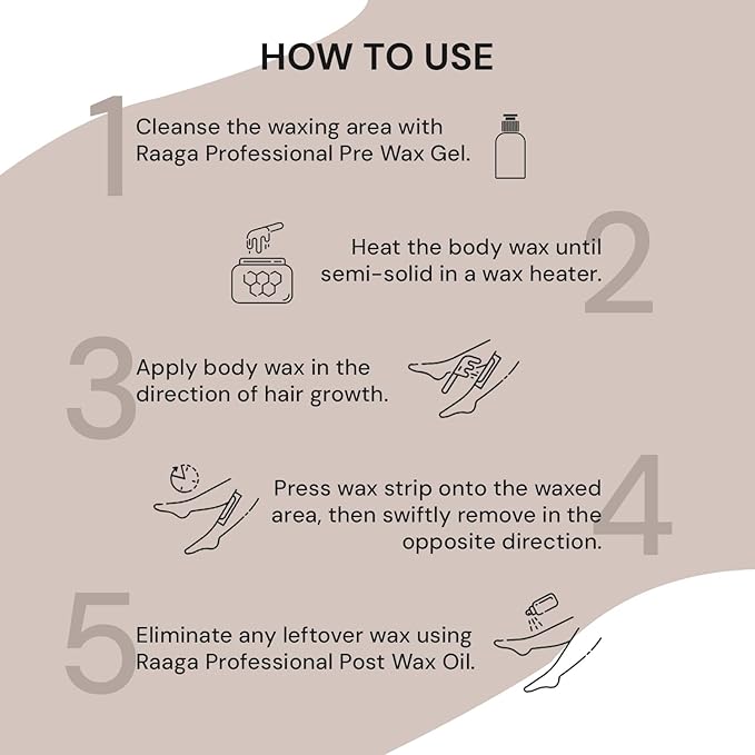 Raaga Professional Liposoluble Body Wax | White Chocolate 800gm