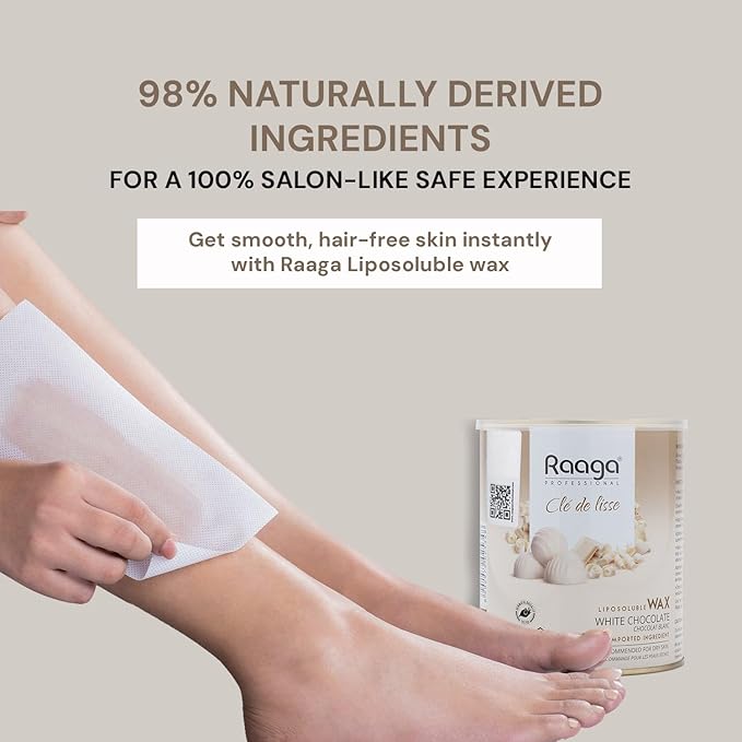 Raaga Professional Liposoluble Body Wax | White Chocolate 800gm