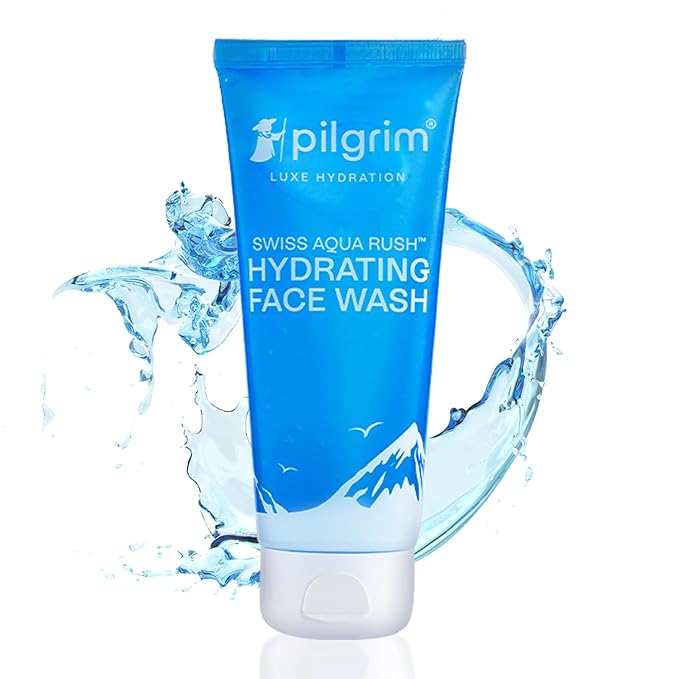 Pilgrim SWISS AQUA RUSH™ HYDRATING FACE WASH for men & women | Crafted with powerful hydrators - Pentavitin, Aquaxyl, Swiss Aqua Rush