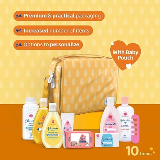 Johnson's Baby Gift Pack with Travel Kit | Newborn Essentials Kit