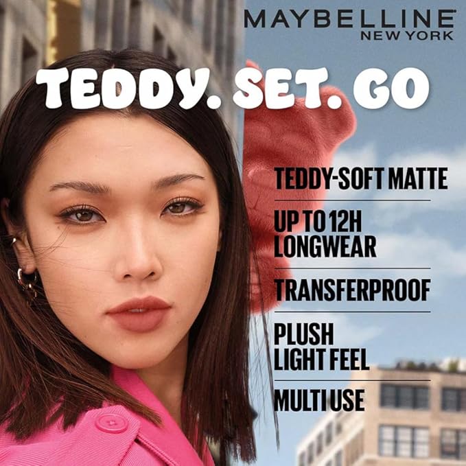 Maybelline New York Superstay Teddy Tint - Lip and Cheek Color, Knee High, 5ml