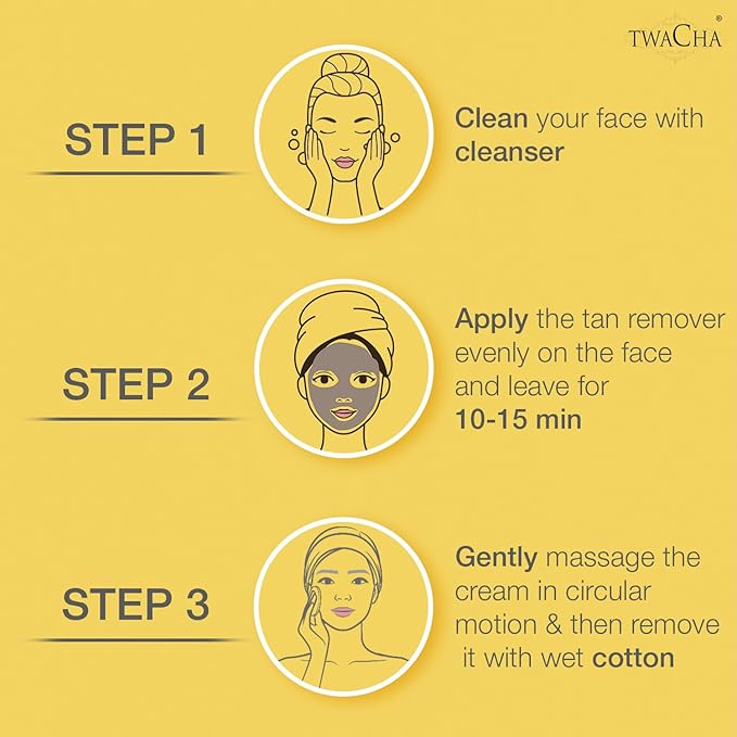 Twacha Tan Remover Mask with Turmeric, Aloe Vera Extract, Orange Extract & Niacinamide | Face Mask for Brighter Skin