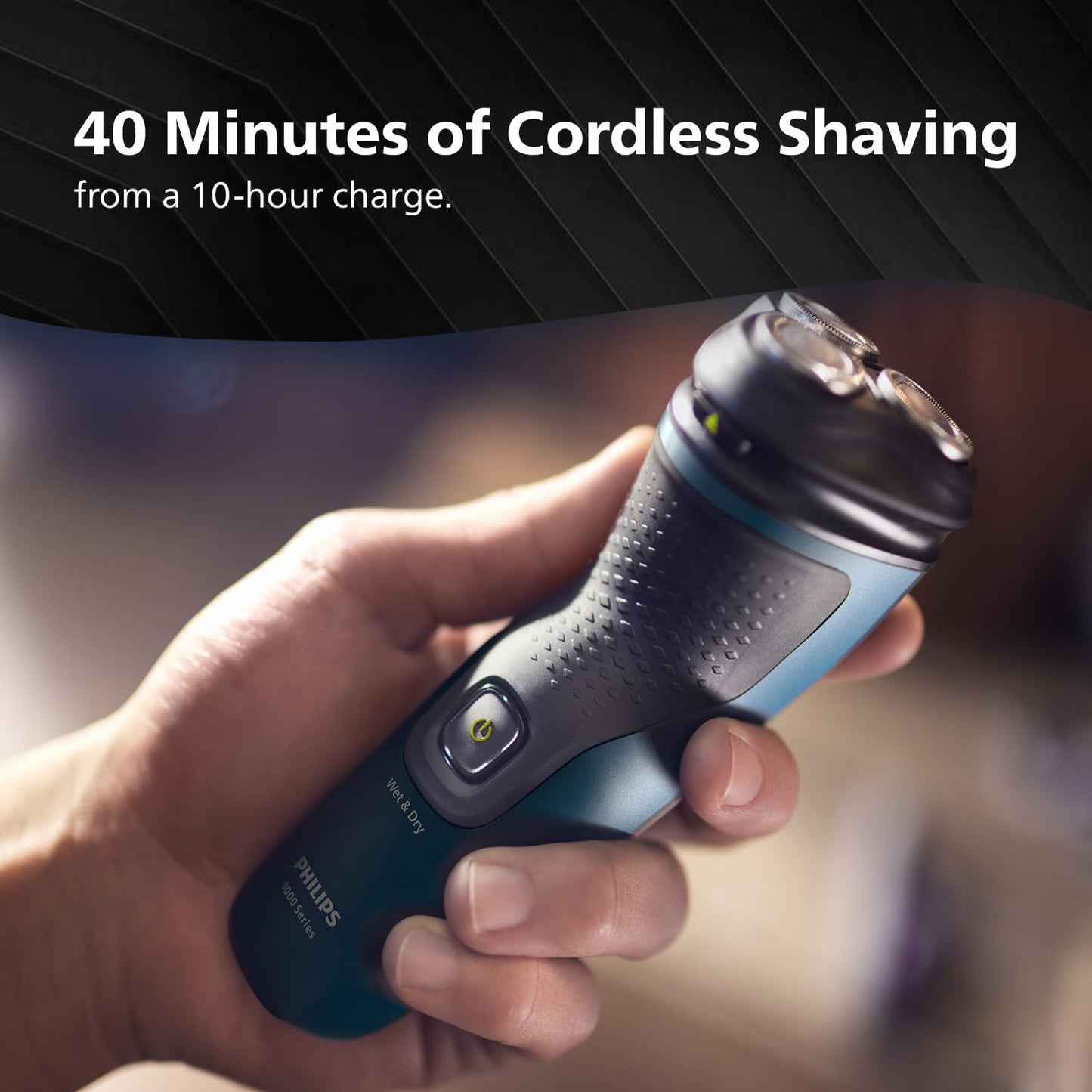 Philips Electric Shaver for Men | ComfortCut Blades | Wet and Dry Shave | 3D Flex Heads | 27 Self Sharpening Blades | Cordless | Waterproof | One Toch Open | 2 Year Warranty | S1151/03,Blue Visit the PHILIPS Store