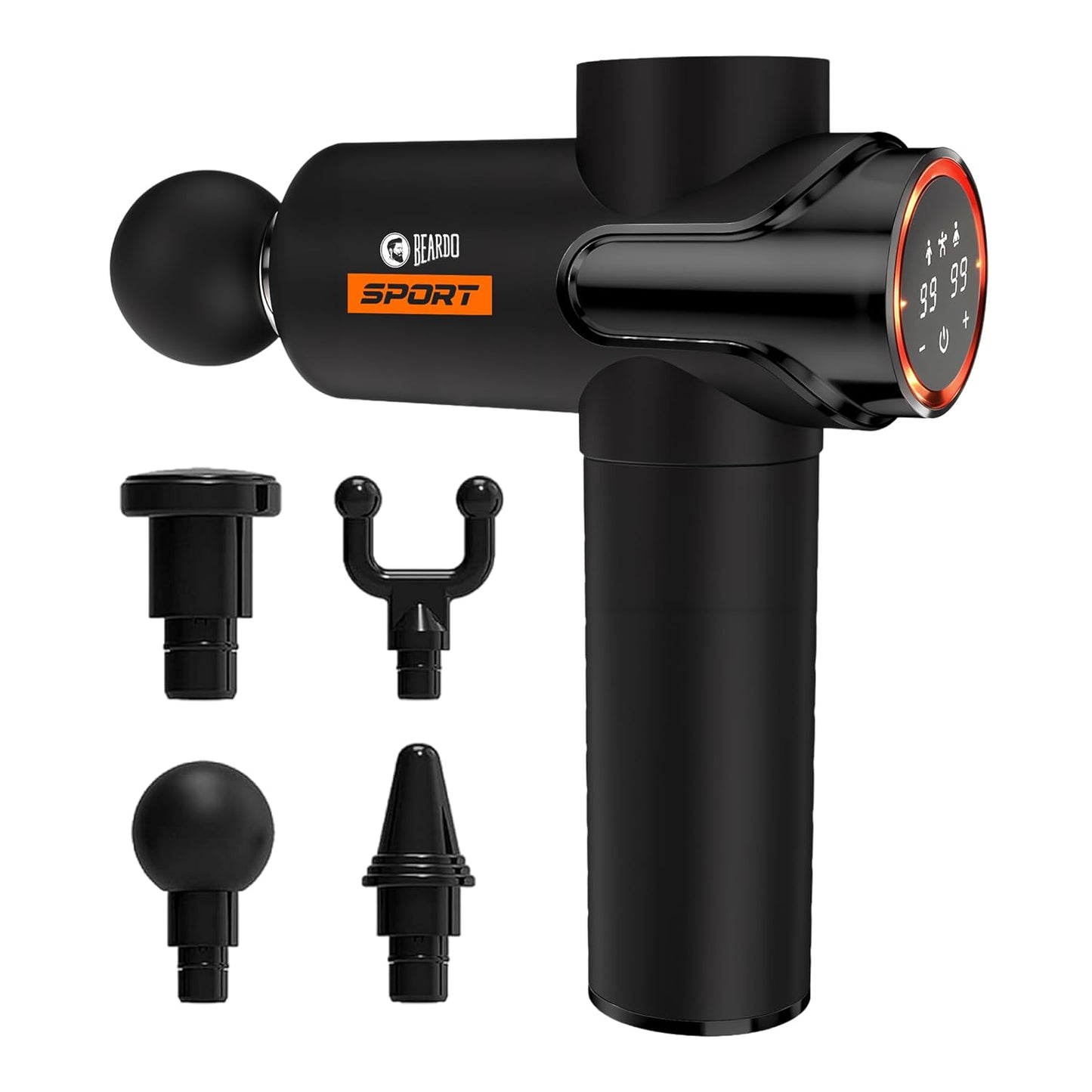 Beardo Deep Tissue Massage Gun | Sports Massager | Full Body Massager Machine for Pain Relief | 99 Performance Modes | Massage Machine for Body Pain