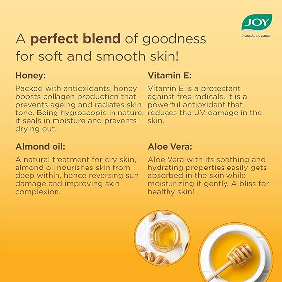 Joy Honey & Almonds Advanced Nourishing Body Lotion For Winters (750ml) |Non Sticky Body Moisturizer With Vitamin E & Natural Sunscreen| Winter Body Lotion For Dry Skin