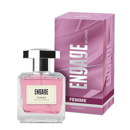 Engage Femme Eau De Parfum for Women, Citrus and Floral Fragrance Scent, Skin Friendly Perfume for Women, 90ml