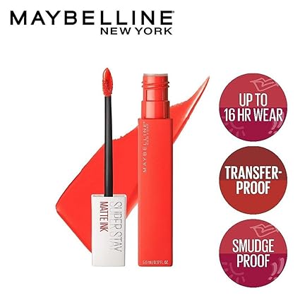 Maybelline New York Super Stay Matte Ink Liquid Lipstick - 25 Heroine (5ml)