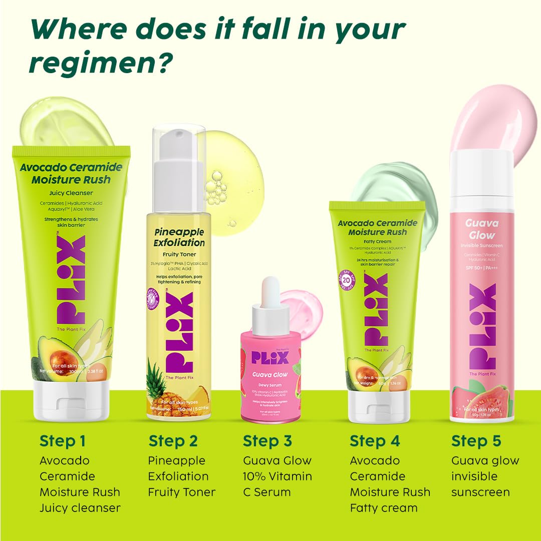 PLIX - THE PLANT FIX Avocado Ceramide Moisture Rush Fatty Cream With Spf 20 | Deep Moisturization | Barrier Repair Cream 50gm