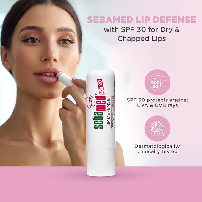SebaMed Lip Defense Lip Balm With Spf 30 + Vit E | Regenerates Dry, Chapped Lips