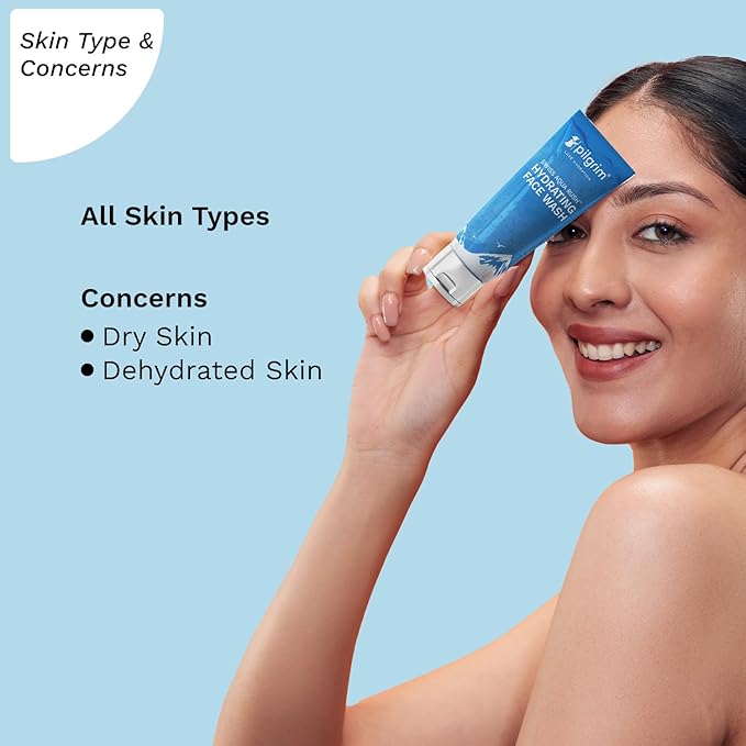 Pilgrim SWISS AQUA RUSH™ HYDRATING FACE WASH for men & women | Crafted with powerful hydrators - Pentavitin, Aquaxyl, Swiss Aqua Rush
