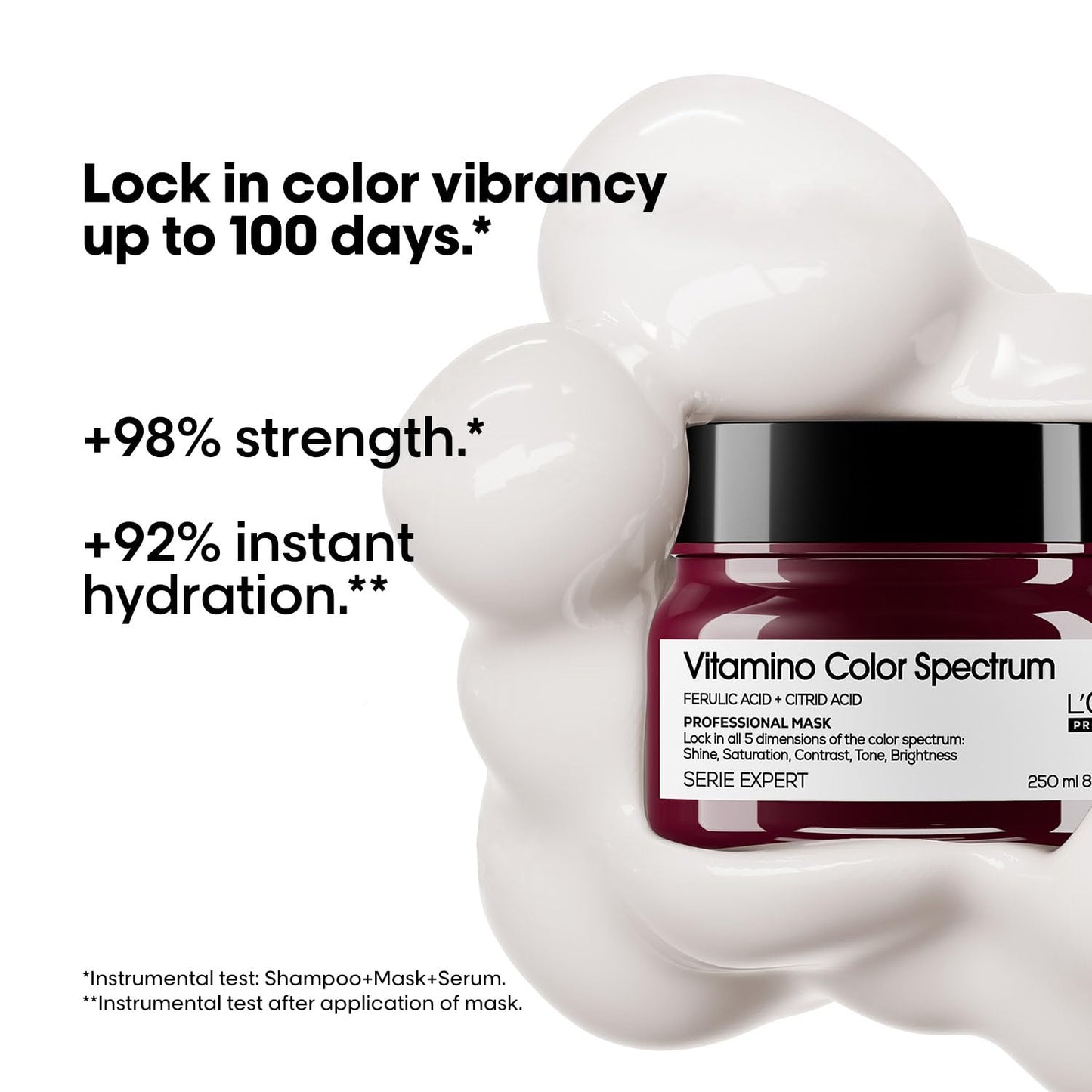 L'Oréal Professionnel Vitamino Color Spectrum Mask for all colored hair 250 ml | A moisturizing mask for colored hair that locks in day 1 color vibrancy