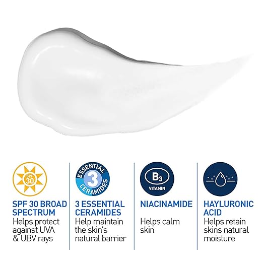 CeraVe AM Facial Moisturizing Lotion For Normal to Dry Skin (52ml) - Broad Spectrum SPF 30 Sunscreen, Non-Comedogenic, Paraben-Free And Fragrance-Free Lotion