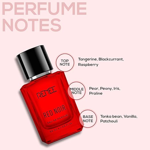RENEE Red Noir Eau De Parfum 50ml, Bold Long Lasting Premium Luxury Fragrance with Fruity, Floral & Spicy Notes, Gift For All Occasions