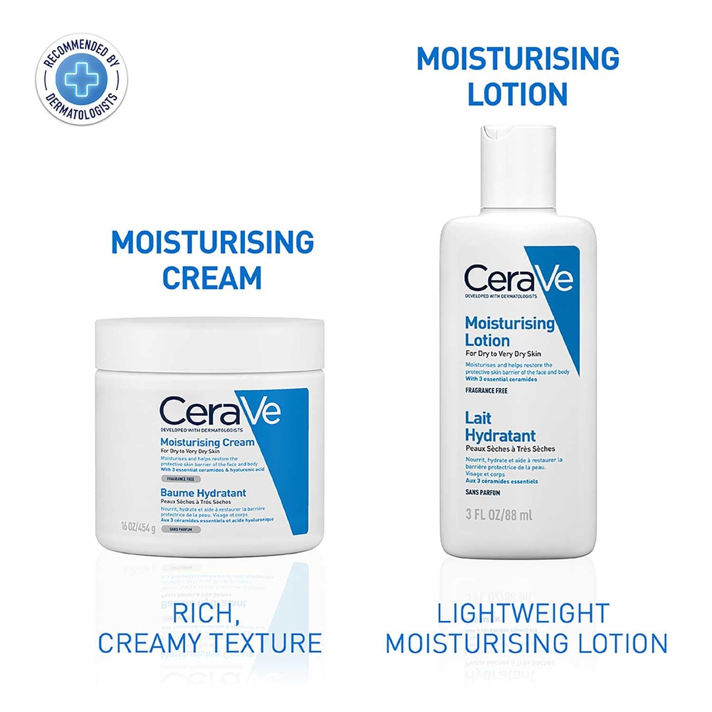 CeraVe Moisturizing Lotion For Dry Skin (88ml) - Formulated With 3 Essential Ceramides And Hyaluronic Acid | Non-Comedogenic, Oil Free