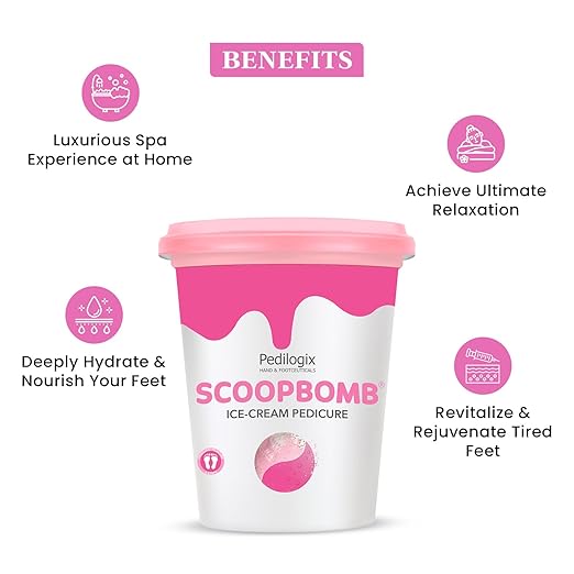 O3+ Pedilogix Scoop Bomb Pedicure with Bath Bomb for Soft & Moisturised Feet | 100g+10ml