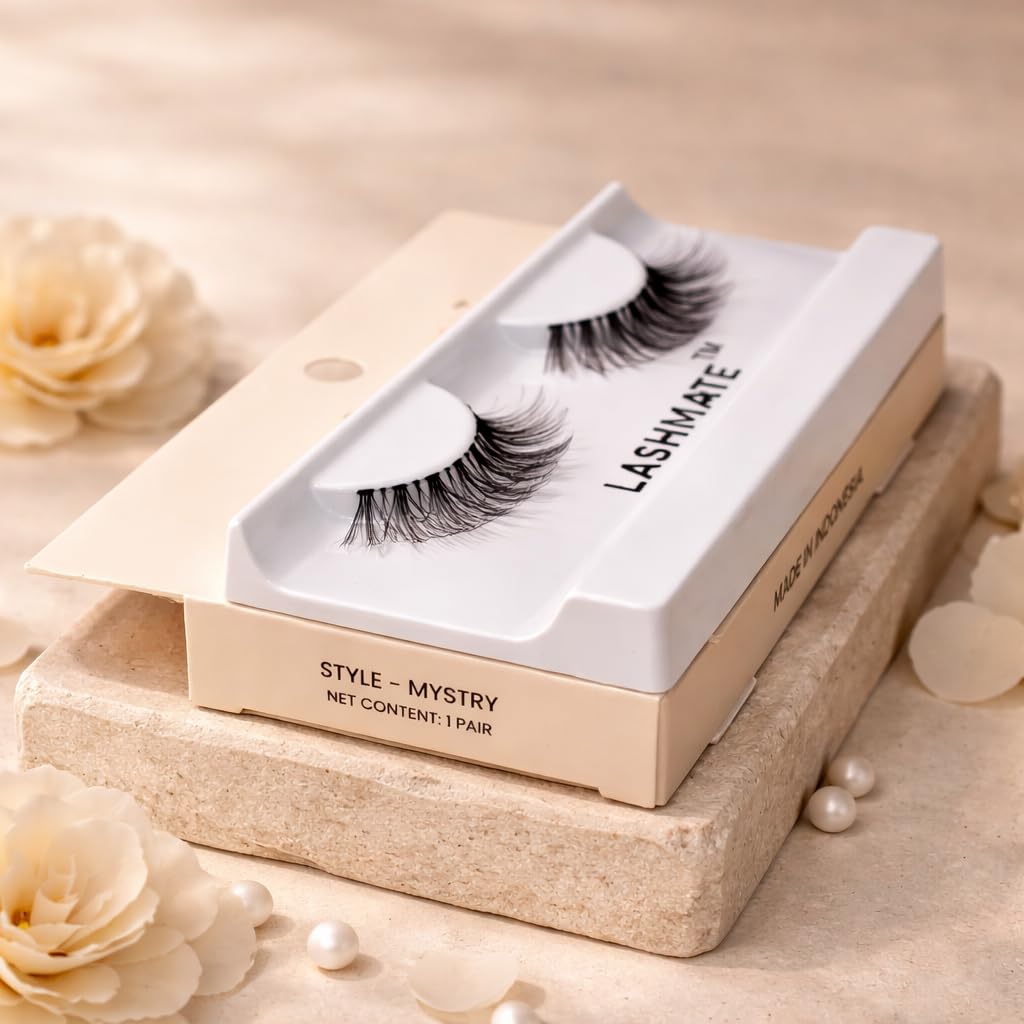 LASHMATE Mystry Premium Eyelashes for Women | Deep Definition Eye Look | Reusable Lightweight False Lashes
