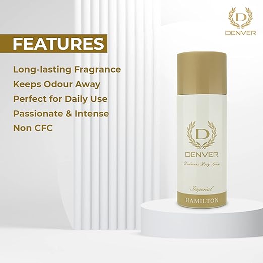 DENVER Imperial Deodorant - 165ML | Long Lasting Deo Body Spray for Men
