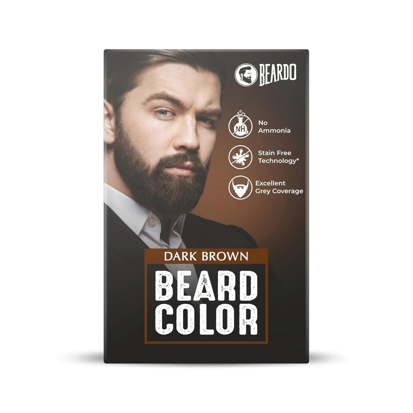 Beardo Beard Color For Men - Natural Brown, 70ml | Long Lasting | No Ammonia | Easy to apply, No Stain Beard Hair Colour for men