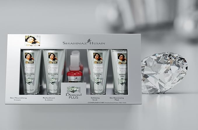 Shahnaz Husain Diamond Skin Revival Facial Kit with Neem Turmeric Aloevera Germicidal Wash