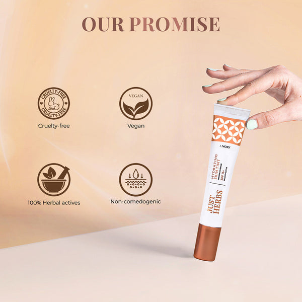 Just Hearbs Hydrating Skin Tint | Medium Coverage | SPF 15+ | 0 Porcelain | 20 ml