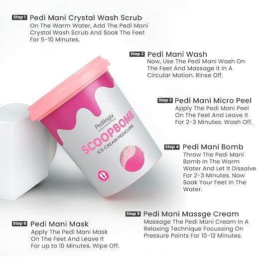 O3+ Pedilogix Scoop Bomb Pedicure with Bath Bomb for Soft & Moisturised Feet | 100g+10ml