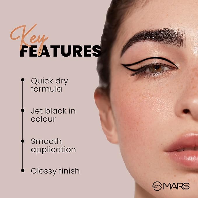 MARS Glossy Liquid Eye Got This Eyeliner | Quick Drying & Smudge Proof | Long Lasting Eye Liner with Fine Tip