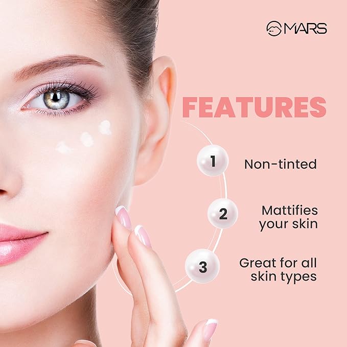 MARS Pore Cure Long Lasting Makeup Primer, Transparent, 30 ml