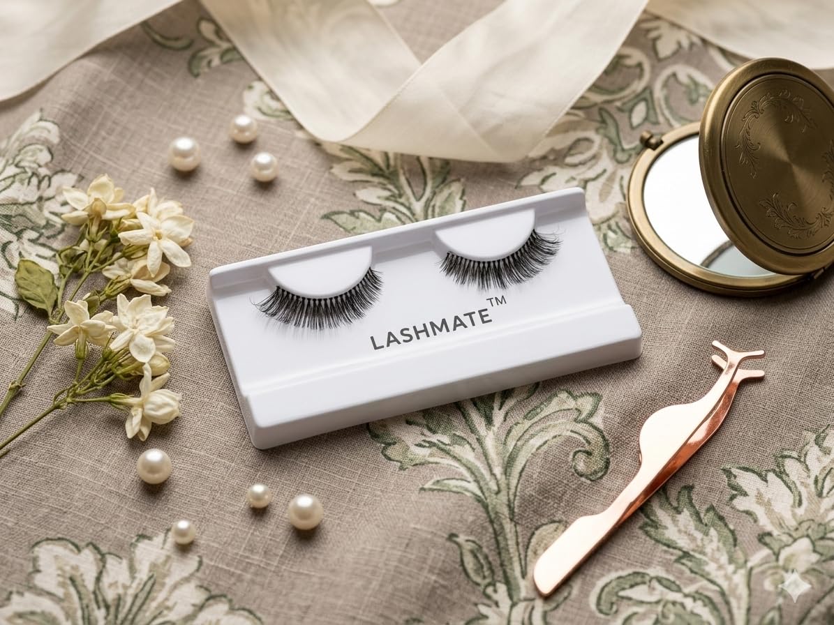 LASHMATE Petal Premium Eyelashes for Women | Soft Winged Volume Look | Reusable Lightweight False Lashes