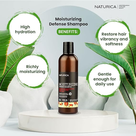 Naturica Moisturising Defense Shampoo for Normal and Dry Hair with Black Mulberry and Grape Extract - 250ml