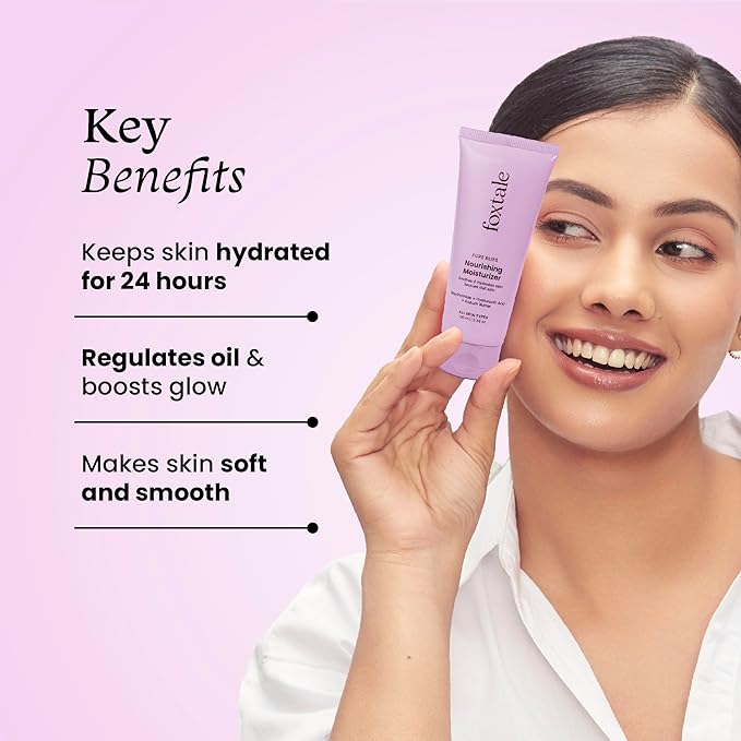 Foxtale Nourishing Face Moisturizer with Niacinamide for 24 Hr Hydration, Lightweight & Non-Sticky