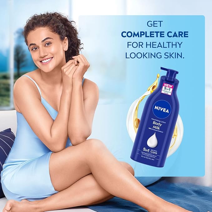 NIVEA Nourishing Body Milk Lotion With Deep Moisture Serum (600ml)