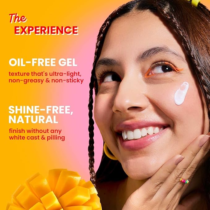 Dot & Key Mango Detan Gel Sunscreen SPF 50+ PA+++ 80g | Oil-Free, With Alpha-Arbutin & Niacinamide | Controls Tanning, Brightens Skin | Fades Dark Spots, Water Resistant 80gm