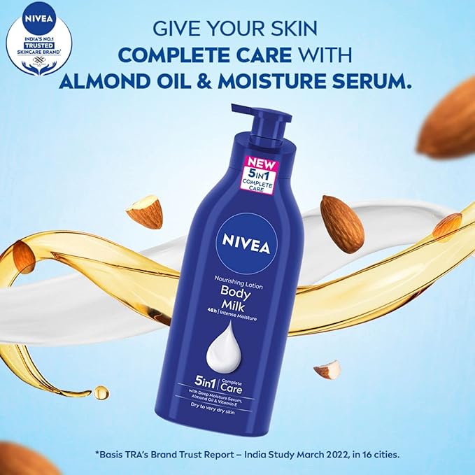 NIVEA Nourishing Body Milk Lotion With Deep Moisture Serum (600ml)