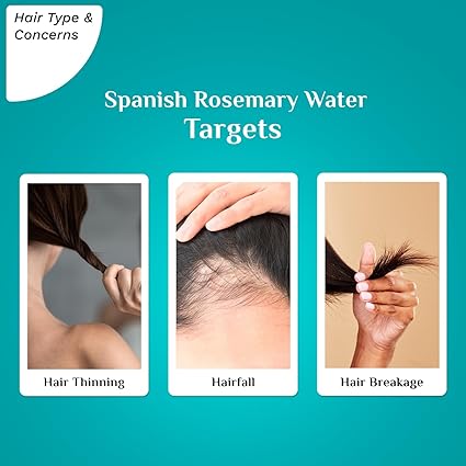 Pilgrim Spanish Rosemary Water Spray With Biotin for Hair Growth 100ml | Hair Spray for Regrowth