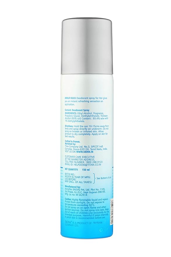 Skinn By Titan Skinn Women Deo Spray Amalfi Bleu, 150 Ml