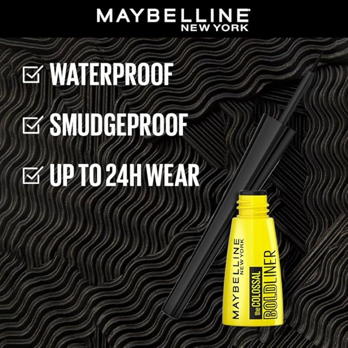 Maybelline New York Colossal Bold Pencil Eyeliner, Black, 3Ml