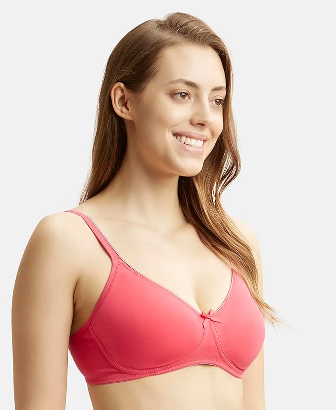 Jockey 1722 Women's Wirefree Non Padded Super Combed Cotton Elastane Stretch Medium Coverage 34B