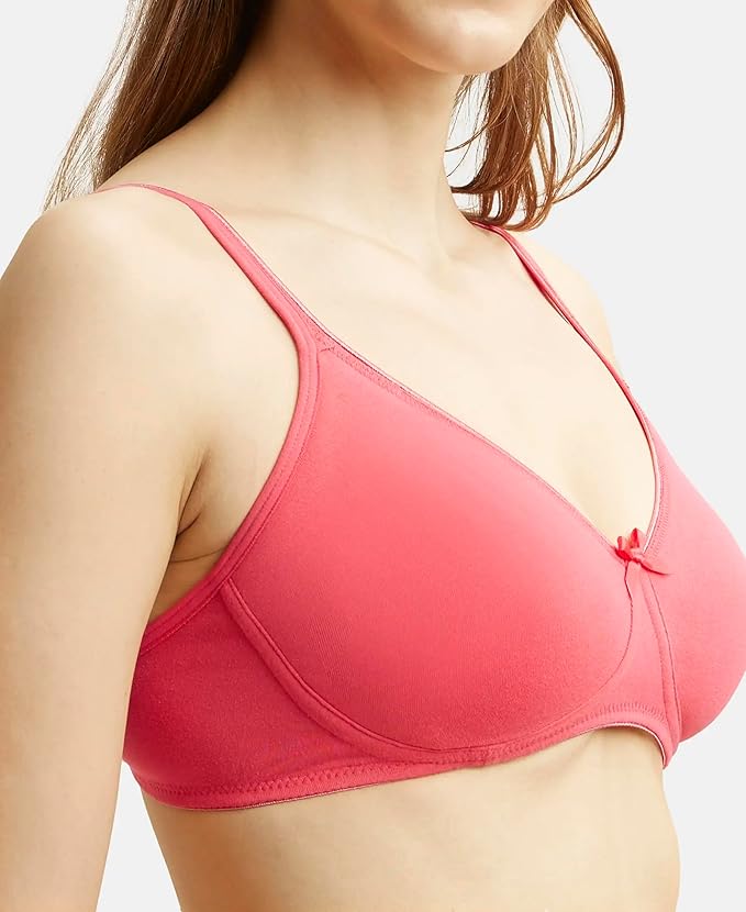 Jockey 1722 Women's Wirefree Non Padded Super Combed Cotton Elastane Stretch Medium Coverage 34B