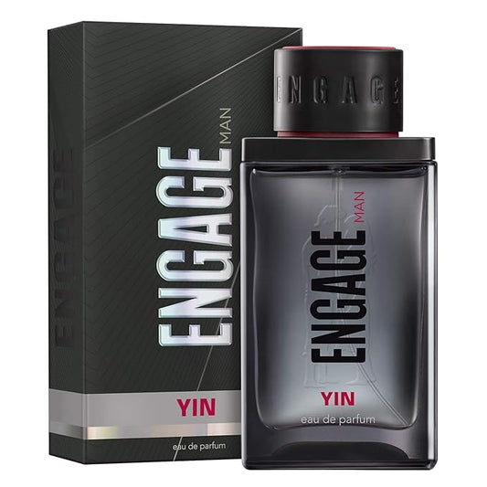 Engage Yin Perfume for Men Long Lasting Smell, Spicy and Woody Fragrance Scent, Gift for Men, Free Tester with pack, 90ml