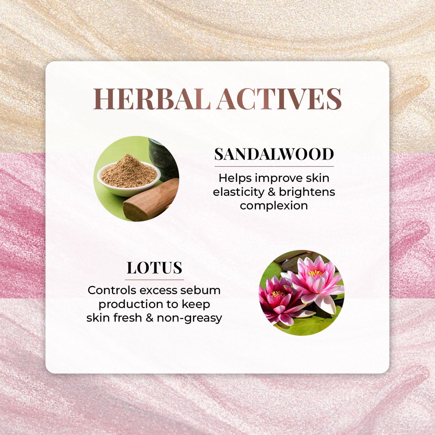 Just Herbs Lumi Glow Strobe Cream with Lotus & Sandalwood (Moonlit Gleam, 30 g)