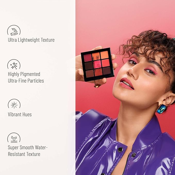 Swiss Beauty Ultimate 9 Pigmented Colors Eyeshadow Palette Long Wearing And Easily Blendable Eye Makeup Palette Matte, Shimmery And Metallic Finish - Multicolor-03